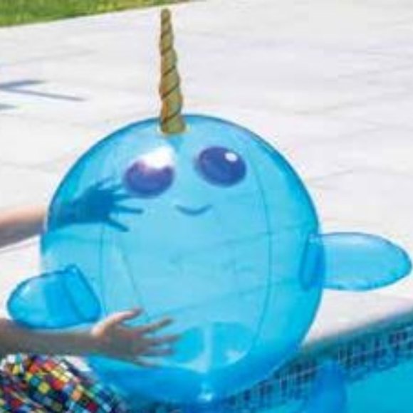 COPY - COPY - Swimline Narwhal Beach Ball Swimming Pool Float - Picture 2 of 6